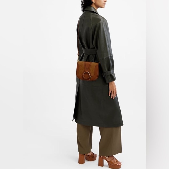 See by Chloé Hana Leather Crossbody Suede O-Ring Flap Closure - Picture 2 of 11